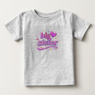 Große Schwester Süßes Design – Stolz Schwester Ges Baby T-shirt
