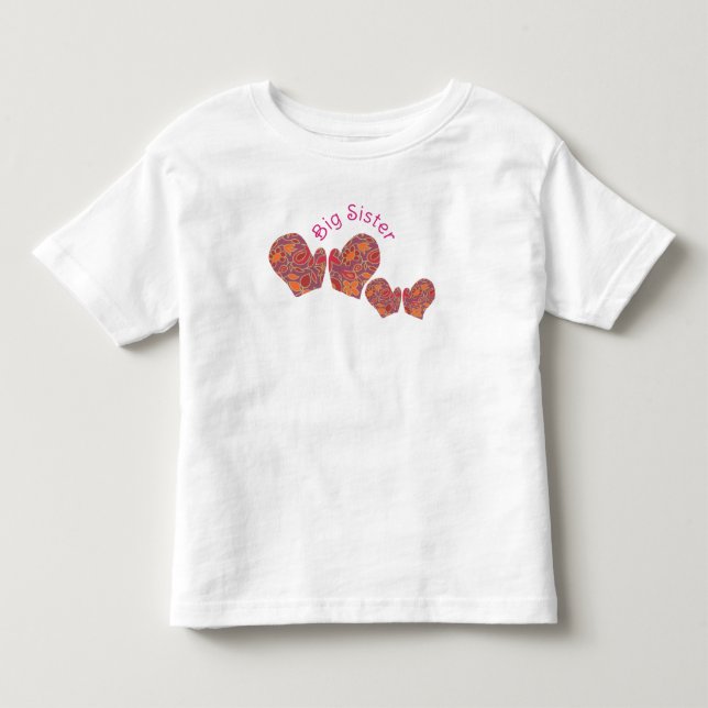 Große Schwester Tee - Handschuhe Thema (Vorderseite)