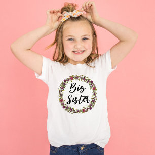 Große Schwester Veilchen-Blumenkranz Kleinkind T-shirt