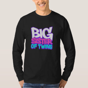 Große Schwester von Zwillingen Schwangerschaftsank T-Shirt