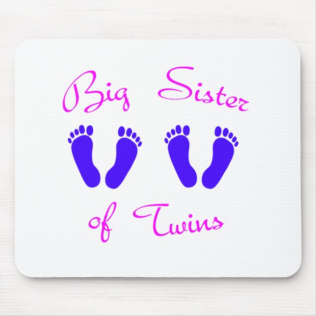 Große Schwester von Zwillingsjungen Mousepad (Vorne)