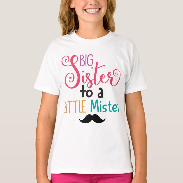 Große Schwester zu einem kleinen T-Shirt Herr-Kids (Vorderseite)