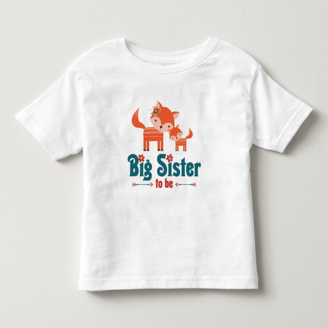 Große Schwester, zum Waldfüchse zu sein Kleinkind T-shirt (Vorderseite)