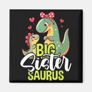 Große Schwesterisaurus-Schwester-Dinosaurier-Baby- Magnet