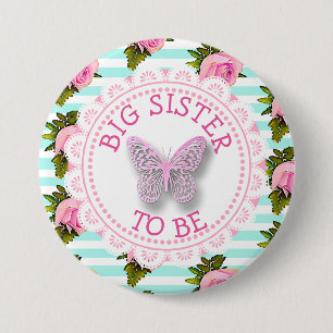 Große Schwesterknopf für Babydusche Button