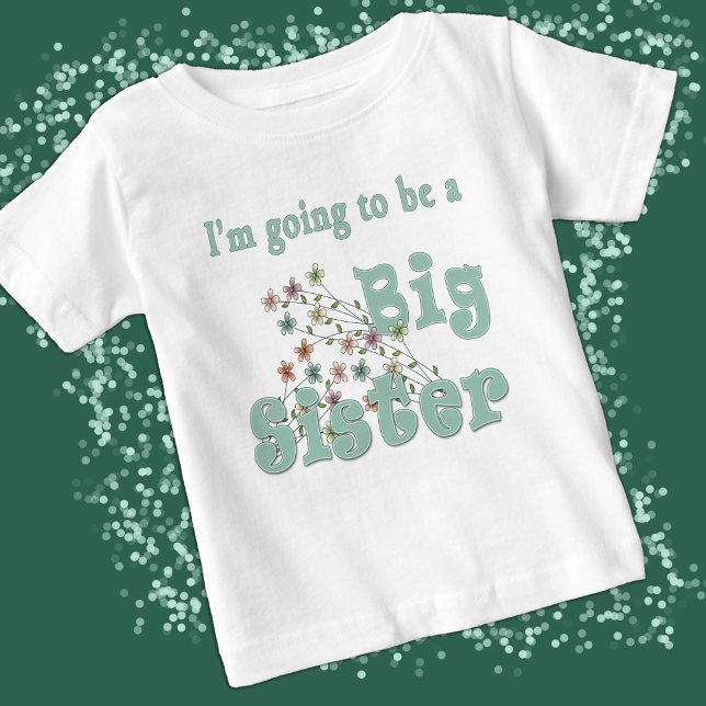 Große Schwesternpastel-Blume Baby T-shirt (Von Creator hochgeladen)