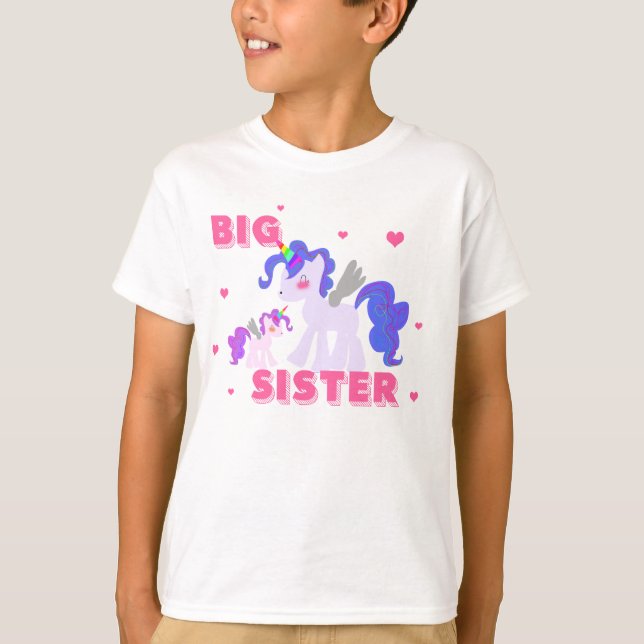 GROSSE SCHWESTERunicorn-SHIRT niedliche Unicorns! T-Shirt (Vorderseite)