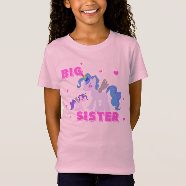 GROSSE SCHWESTERunicorn-SHIRT niedliche Unicorns! T-Shirt (Vorderseite)