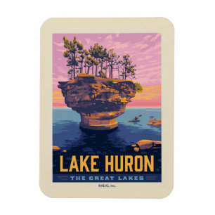 Große Seen   Huron Lake Magnet