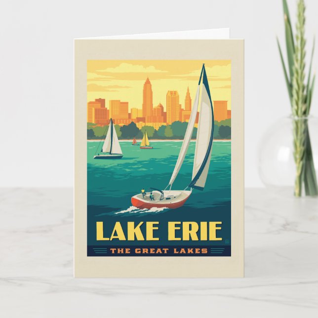 Große Seen | Lake Erie Karte (Vorderseite)