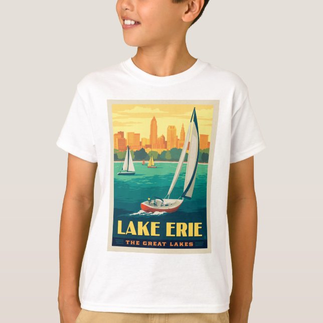 Große Seen | Lake Erie T-Shirt (Vorderseite)