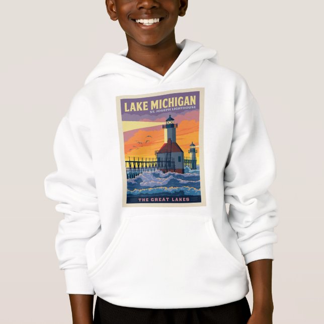Große Seen | Lake Michigan Hoodie (Vorderseite)