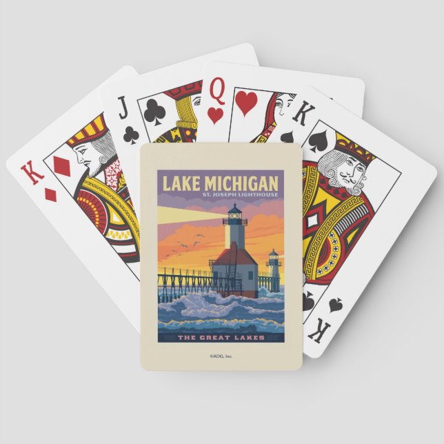 Große Seen | Lake Michigan Spielkarten (Rückseite)