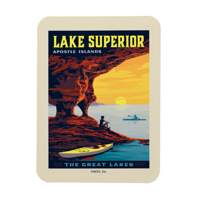 Große Seen | Lake Superior Magnet (Vertikal)