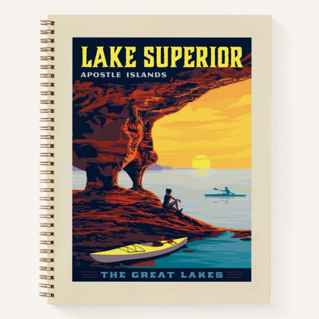 Große Seen | Lake Superior Notizbuch (Vorderseite)
