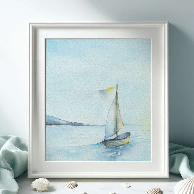 Grosse Segelboot- und Ocean Art Poster (Florida watercolors sailboat art by Victoria Grigaliunas of Do Tell A Belle)