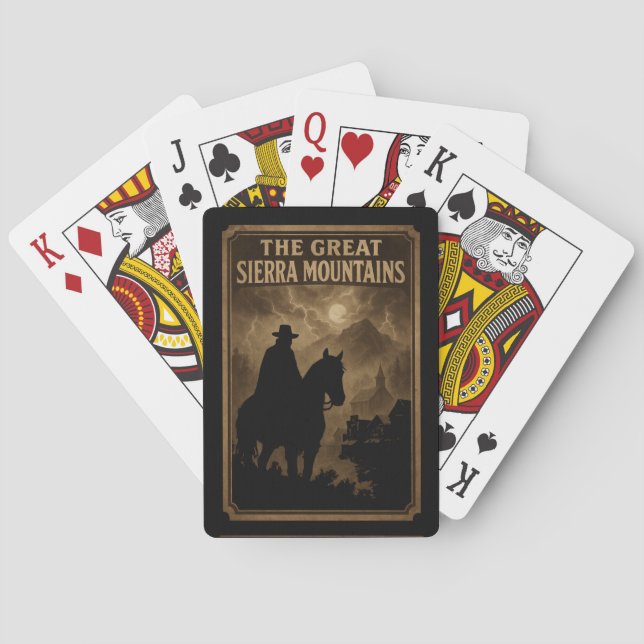Große Sierra Berge Gold-Espresso Spielkarten (Rückseite)