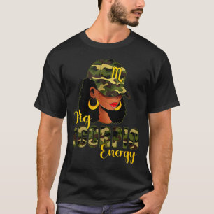 Große Skorpion Energie Tarnung Schwarze Frauenmütz T-Shirt