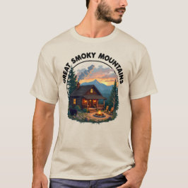 Große Smoky-Berge - Bären und Kabine T-Shirt