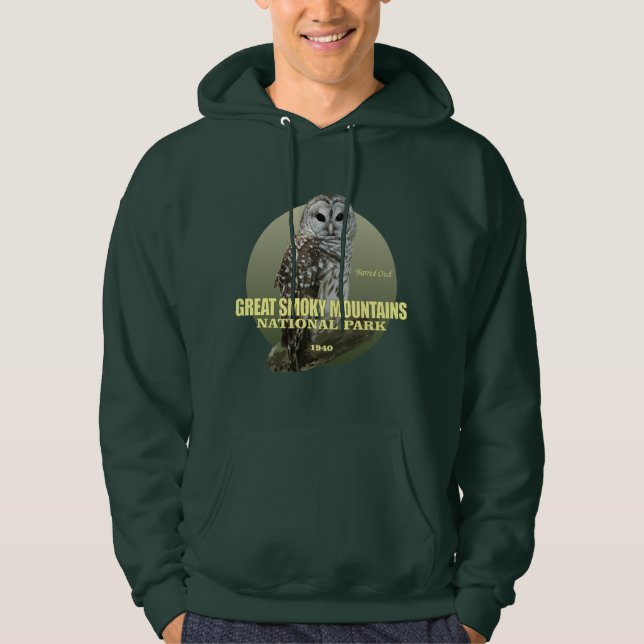 Große Smoky Mtns NP (Barred Owl) WT Hoodie (Vorderseite)