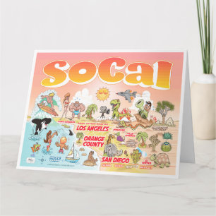Große soCal Grußkarte Karte
