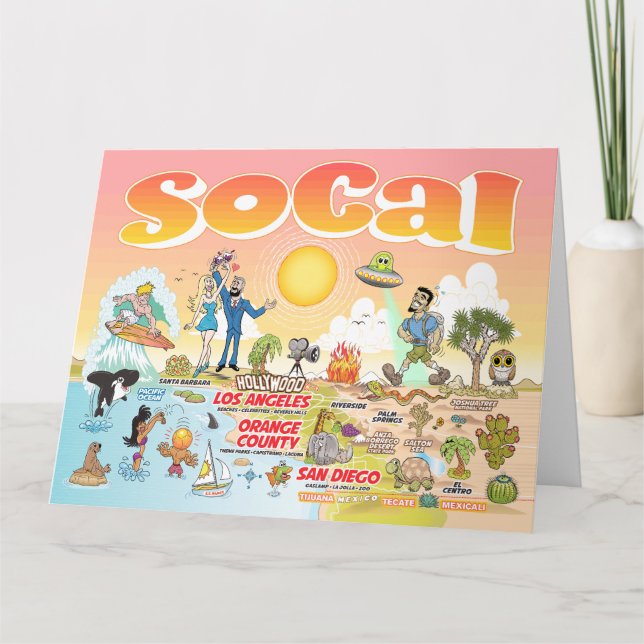 Große soCal Grußkarte Karte (Vorderseite)