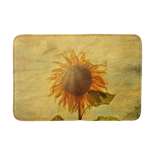 Große Sonnenblume Badematte (Vorderseite)