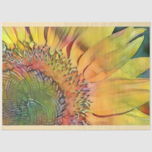 Große Sonnenblume Moderne Kunstkollektion Seidenpapier