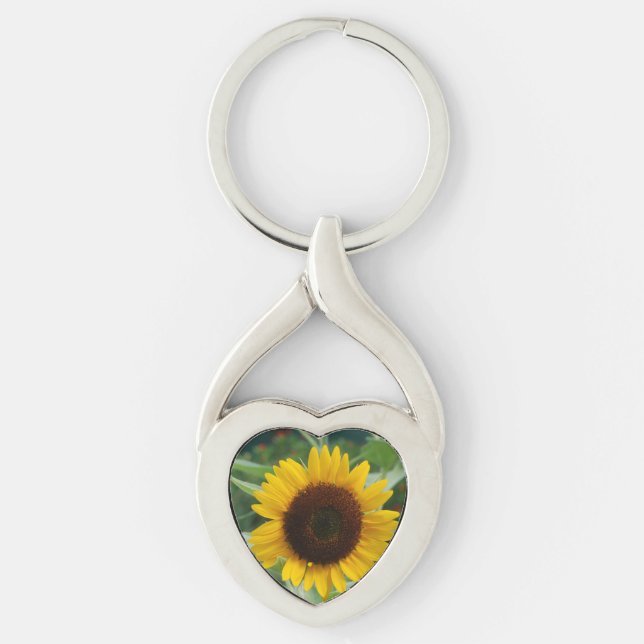 Große Sonnenblume Schlüsselanhänger (Vorderseite)