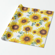 Große Sonnenblumen auf weißem Grund