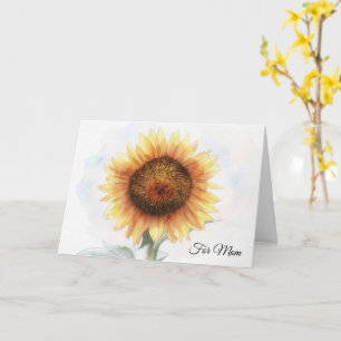Große Sonnenblumen-Blumenkunst zum Muttertag Karte