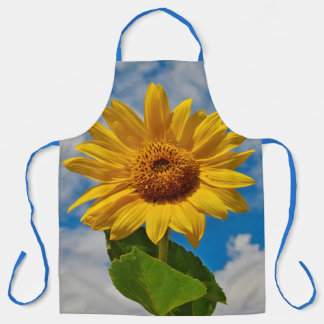 Große Sonnenblumen Grün und Gelb Blume Blumenstrau Schürze