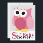 Große, sonnendurchflutete, rosafarbene Eukalyptusd Einladung<br><div class="desc">Niedliche 2-seitige Babydusche mit einer großen illustrierten rosa Eule vorne und die Duschdetails hinten. Andere passende Produkte sind auf Anfrage erhältlich.</div>