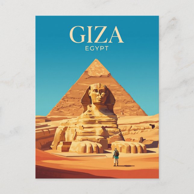 Große Sphinx Ägypten Postkarte (Vorderseite)