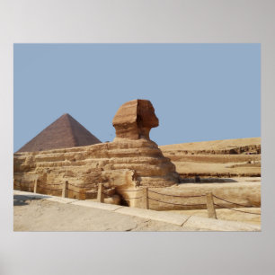 Große Sphinx auf dem Plateau von Gizeh. Ägypten, A Poster