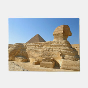 Große Sphinx aus Gizeh mit Ghafre-Pyramide - Ägypt Fußmatte