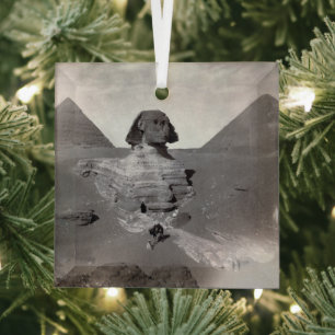 Große Sphinx & Gräberfeld der Pyramiden von Gizeh  Ornament Aus Glas