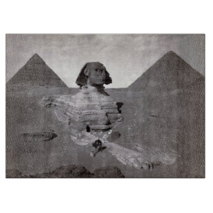 Große Sphinx & Gräberfeld der Pyramiden von Gizeh  Schneidebrett