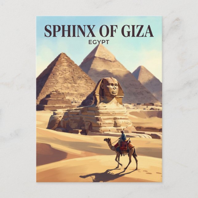 Große Sphinx von Giza Ägypten Postkarte (Vorderseite)