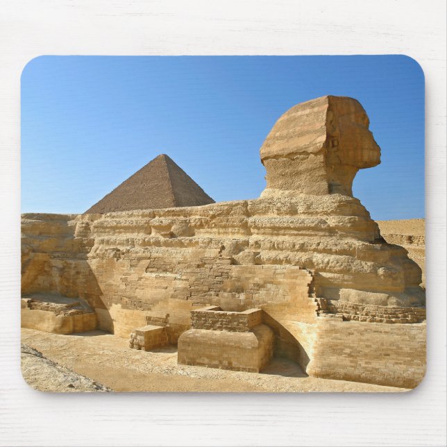 Große Sphinx von Gizeh mit Chephren-Pyramide - Ägy Mousepad (Vorne)