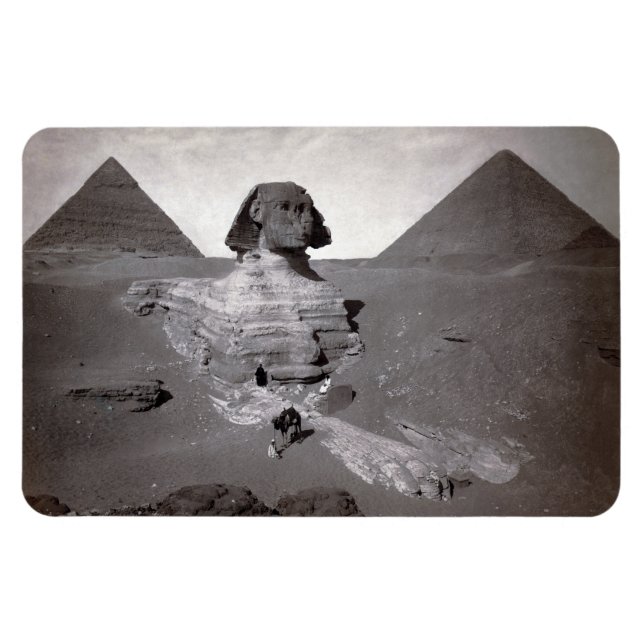 Große Sphinx von Gizeh Necropolis und Pyramiden Magnet (Horizontal)