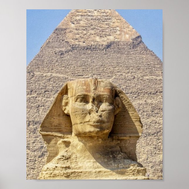 Große Sphinx von Gizeh & Pyramiden Altes Ägypten  Poster (Vorne)