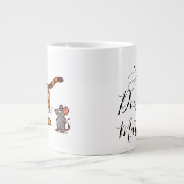 Größe spielt keine Rolle - Funny Tiger und Mouse D Jumbo-Tasse