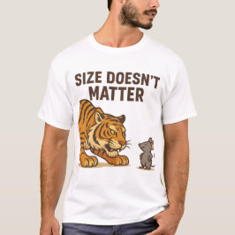Größe spielt keine Rolle - Funny Tiger und Mouse D T-Shirt