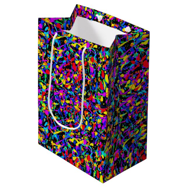 Große Spritzer - Geschenktüte (Vorderseite Schrägansicht)