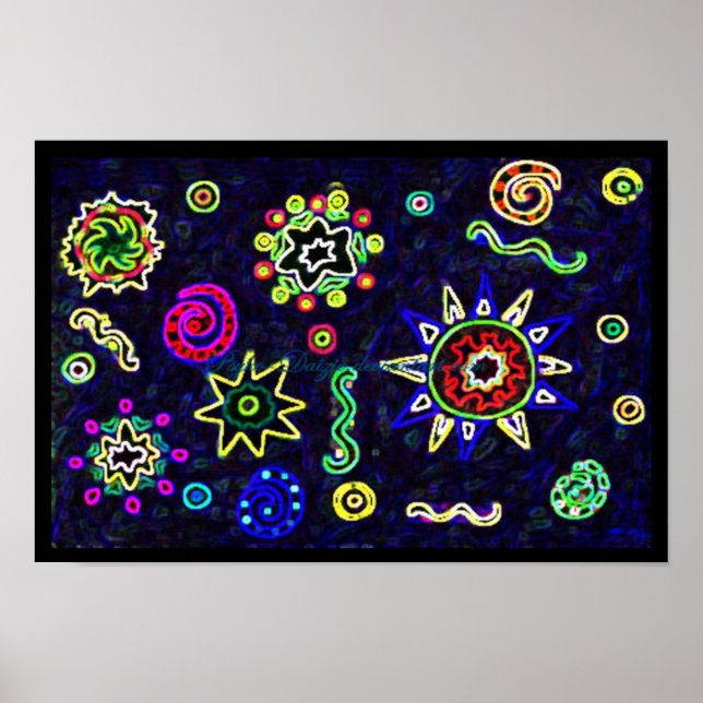 Große Sterne im Himmel Poster (Vorne)