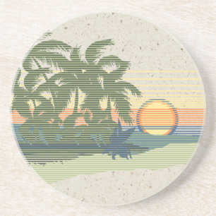 Große Sunset Hawaiian Tiki Bar Untersetzer
