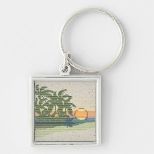 Große Sunset Vintage Hawaiian Schlüsselanhänger