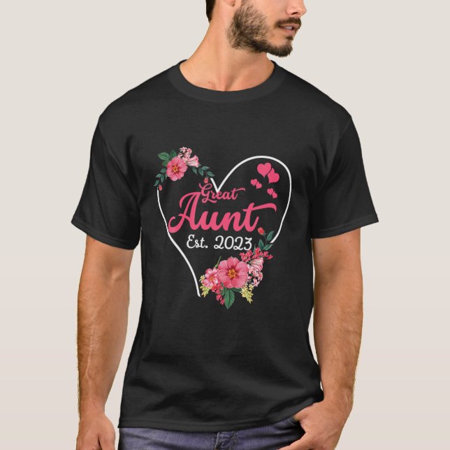 Große Tante bis Oma 2023 Schwangerschaftsankündigu T-Shirt (Vorderseite)