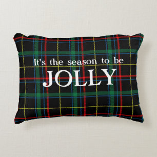 Große Tartan-Karierte T-Shirts Die Weihnachtszeit Dekokissen